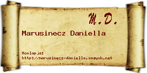 Marusinecz Daniella névjegykártya